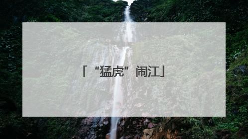 “猛虎”闹江