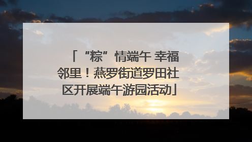 “粽”情端午 幸福邻里！燕罗街道罗田社区开展端午游园活动