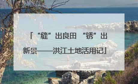 “缝”出良田 “锈”出新景——洪江土地活用记