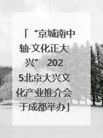“京城南中轴·文化正大兴” 2025北京大兴文化产业推介会于成都举办