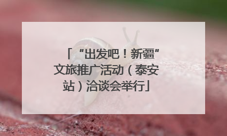 “出发吧！新疆”文旅推广活动（泰安站）洽谈会举行