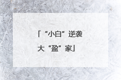 “小白”逆袭大“盈”家