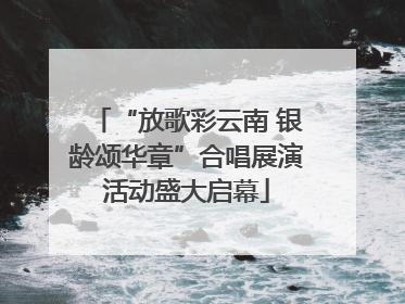 “放歌彩云南 银龄颂华章”合唱展演活动盛大启幕
