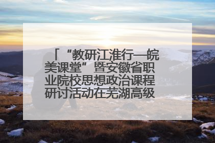 “教研江淮行—皖美课堂”暨安徽省职业院校思想政治课程研讨活动在芜湖高级职业技术学校举行