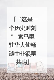 “这是一个历史时刻” 索马里驻华大使畅谈中非银幕共鸣