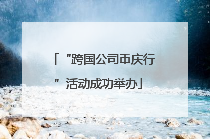 “跨国公司重庆行”活动成功举办