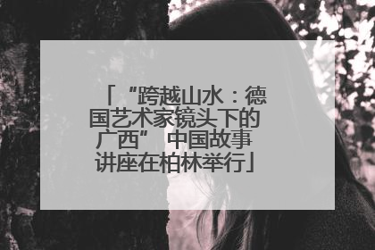 “跨越山水：德国艺术家镜头下的广西” 中国故事讲座在柏林举行