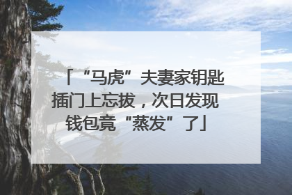 “马虎”夫妻家钥匙插门上忘拔，次日发现钱包竟“蒸发”了