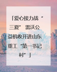 爱心接力战“三夏” 雷沃公益机收开进山东重工“第一书记村”