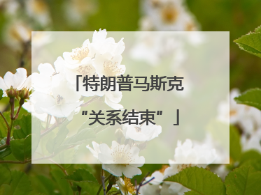 特朗普马斯克“关系结束”