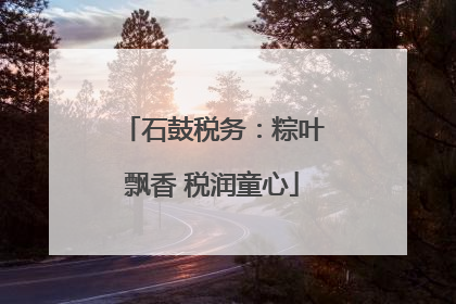 石鼓税务：粽叶飘香 税润童心