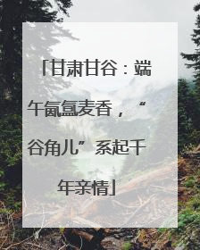 甘肃甘谷：端午氤氲麦香，“谷角儿”系起千年亲情