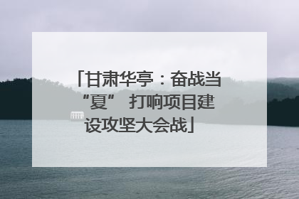 甘肃华亭：奋战当“夏” 打响项目建设攻坚大会战