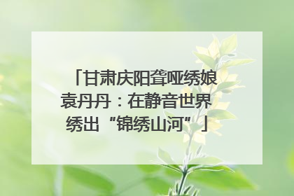 甘肃庆阳聋哑绣娘袁丹丹：在静音世界绣出“锦绣山河”