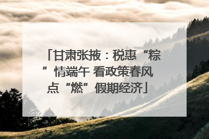 甘肃张掖：税惠“粽”情端午 看政策春风点“燃”假期经济