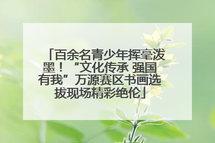 百余名青少年挥毫泼墨！“文化传承 强国有我”万源赛区书画选拔现场精彩绝伦