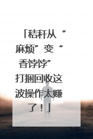 秸秆从“麻烦”变“香饽饽” 打捆回收这波操作太赚了！