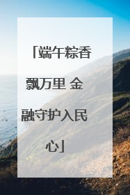 端午粽香飘万里 金融守护入民心