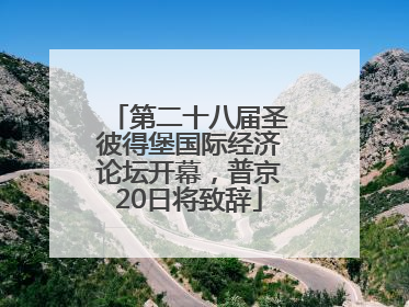 第二十八届圣彼得堡国际经济论坛开幕，普京20日将致辞