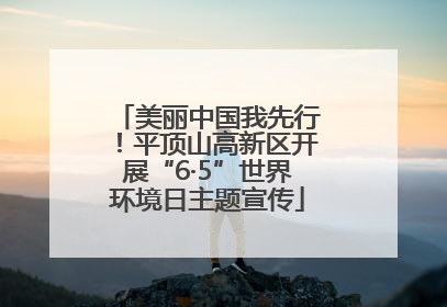 美丽中国我先行！平顶山高新区开展“6·5”世界环境日主题宣传