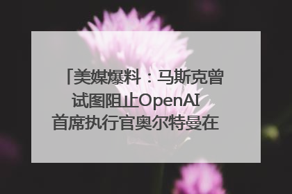 美媒爆料：马斯克曾试图阻止OpenAI首席执行官奥尔特曼在中东的AI交易