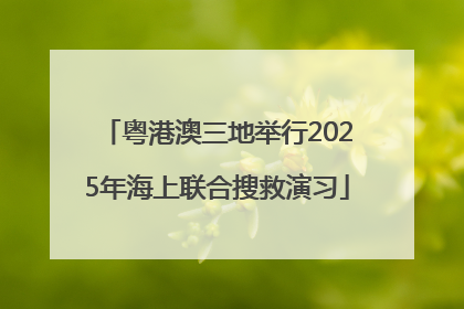 粤港澳三地举行2025年海上联合搜救演习