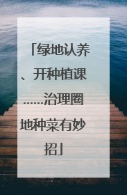 绿地认养、开种植课……治理圈地种菜有妙招