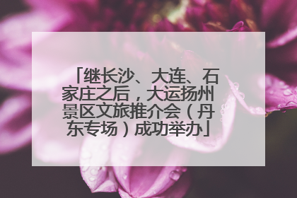继长沙、大连、石家庄之后，大运扬州景区文旅推介会（丹东专场）成功举办