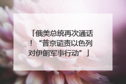 俄美总统再次通话！“普京谴责以色列对伊朗军事行动”