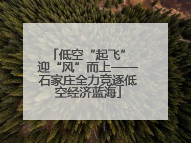 低空“起飞” 迎“风”而上——石家庄全力竞逐低空经济蓝海