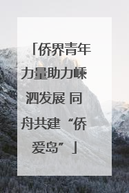 侨界青年力量助力嵊泗发展 同舟共建“侨爱岛”