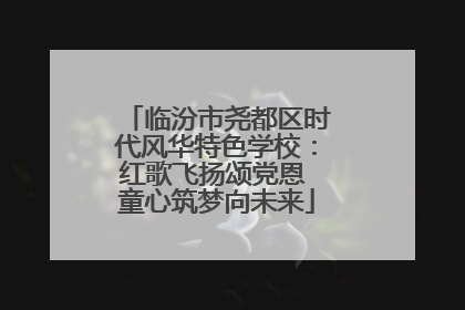 临汾市尧都区时代风华特色学校：红歌飞扬颂党恩 童心筑梦向未来