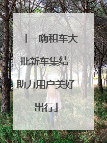 一嗨租车大批新车集结 助力用户美好出行