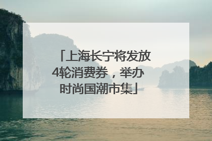上海长宁将发放4轮消费券，举办时尚国潮市集