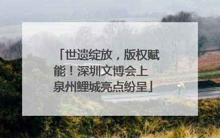 世遗绽放，版权赋能！深圳文博会上 泉州鲤城亮点纷呈