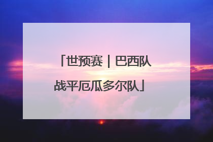 世预赛｜巴西队战平厄瓜多尔队