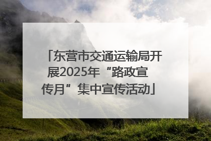 东营市交通运输局开展2025年“路政宣传月”集中宣传活动