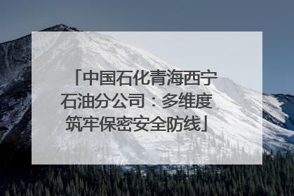 中国石化青海西宁石油分公司：多维度筑牢保密安全防线