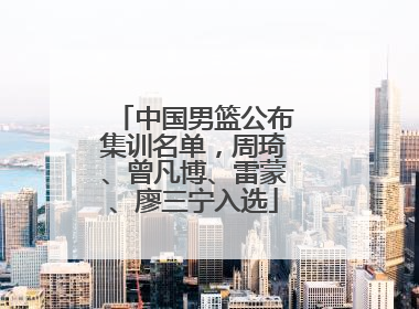 中国男篮公布集训名单，周琦、曾凡博、雷蒙、廖三宁入选