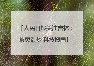 人民日报关注吉林：茶思造梦 科技报国