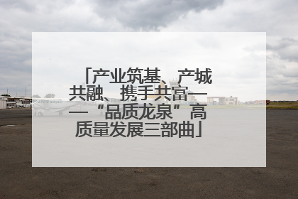 产业筑基、产城共融、携手共富——“品质龙泉”高质量发展三部曲