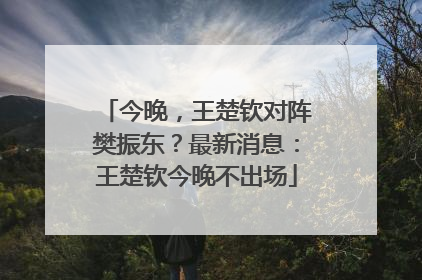 今晚，王楚钦对阵樊振东？最新消息：王楚钦今晚不出场