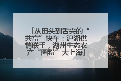 从田头到舌尖的“共富”快车：沪湖供销联手，湖州生态农产“圈粉”大上海