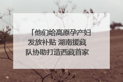 他们给高原孕产妇发放补贴 湖南援藏队协助打造西藏首家高原产儿协同中心