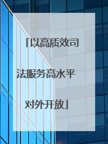 以高质效司法服务高水平对外开放