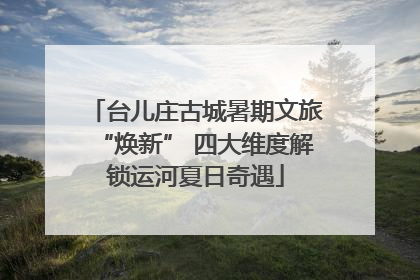 台儿庄古城暑期文旅“焕新” 四大维度解锁运河夏日奇遇
