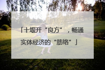 十堰开“良方”，畅通实体经济的“筋络”