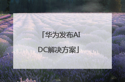 华为发布AI DC解决方案