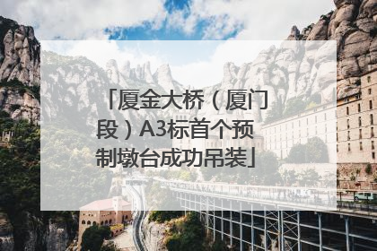 厦金大桥（厦门段）A3标首个预制墩台成功吊装