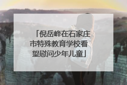倪岳峰在石家庄市特殊教育学校看望慰问少年儿童